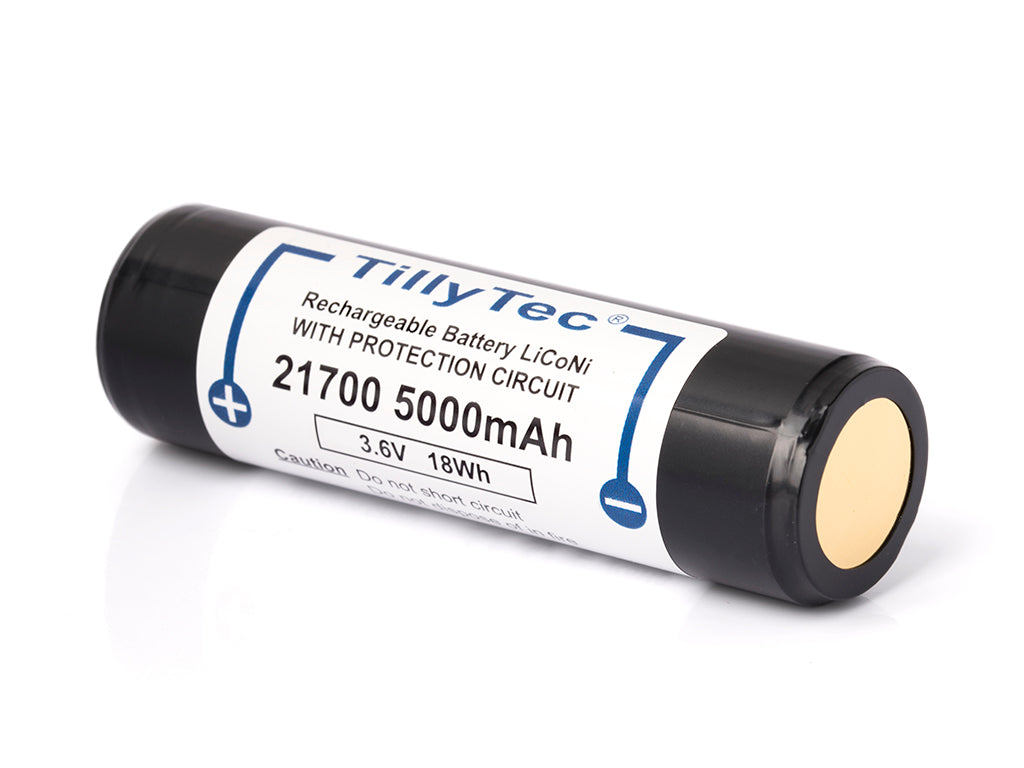 TillyTec 21700 5000mAh Lithium-Ionen-Akku 3,6V - 3,7V mit PCB-Schutz