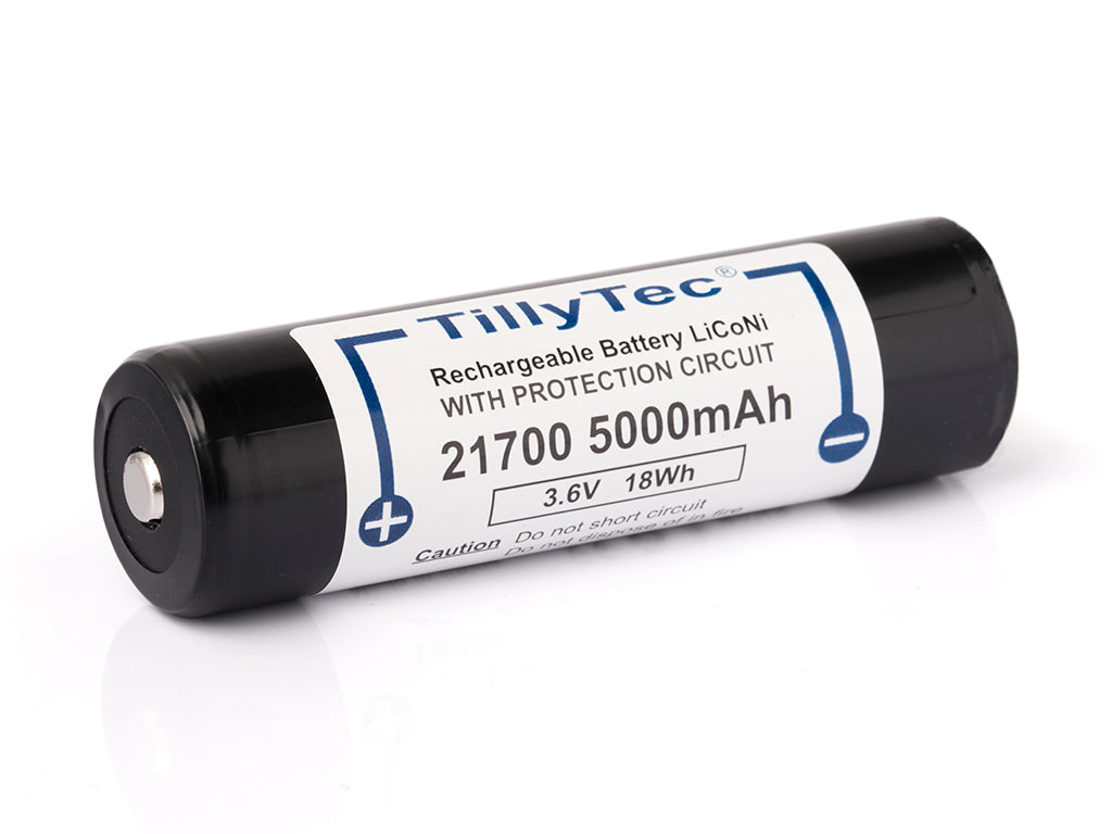 TillyTec 21700 5000mAh Lithium-Ionen-Akku 3,6V - 3,7V mit PCB-Schutz
