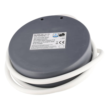 Heitech Tischsteckdose 4-fach mit USB-A und USB-C Ladeanschluss, runde Form, Kabellänge 1,4 Meter