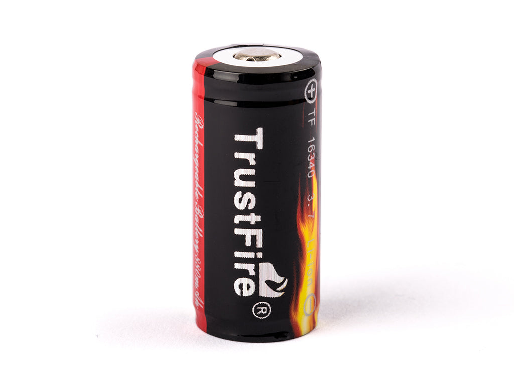 Trustfire 16340 880mAh 3,6V - 3,7V PCB geschützt