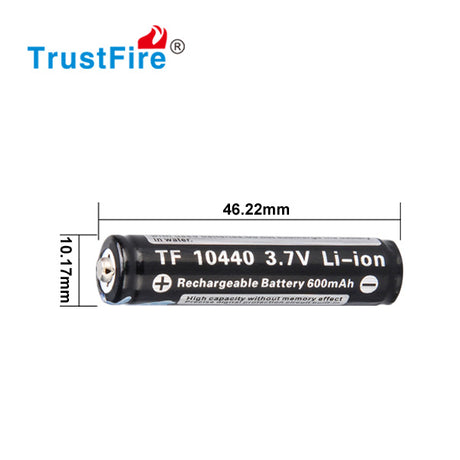 Trustfire 10440 - 300mAh 3,6V - 3,7V geschützte Li-Ionen-Zelle (Flame)