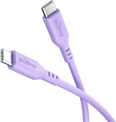 Goobay USB-C Silikon-Ladekabel, für USB-C Geräte, schnellladefähig, Knickschutz, Länge 1,5 Meter