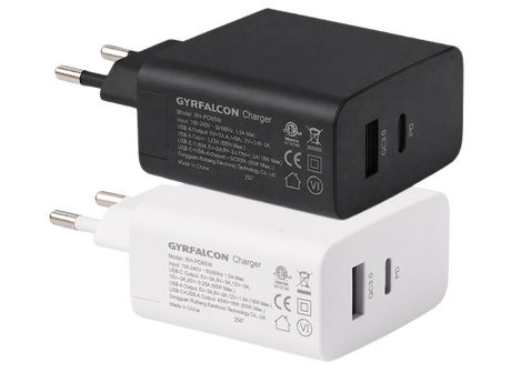 Enova USB-PD Netzteil 65W mit USB-C (65W) und USB-A (18W) Ausgang