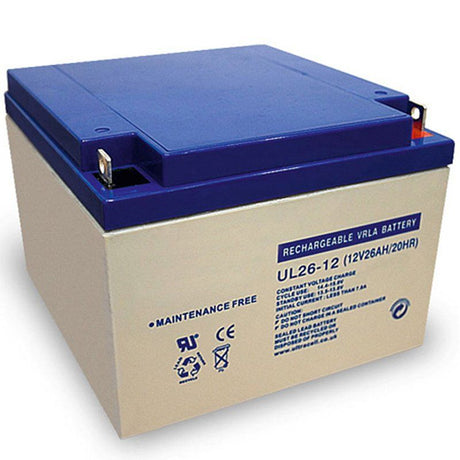 Ultracell UL26-12 Blei Akku 12 Volt mit 26Ah und M5 Schraubanschluss