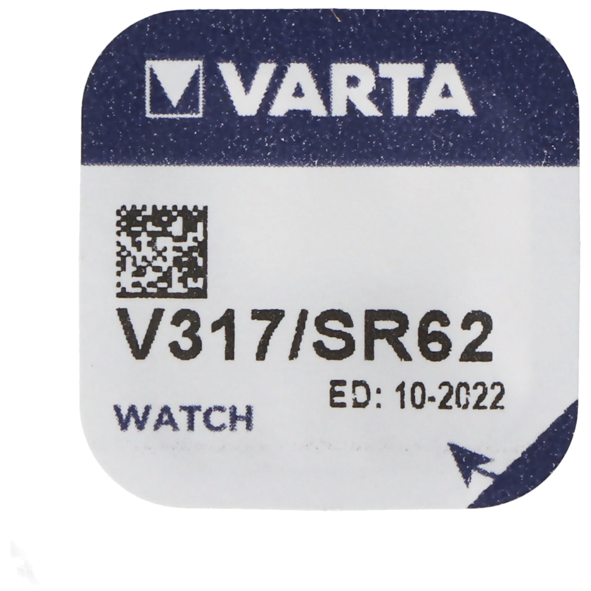 Varta V317, SR62, SR516SW Knopfzelle für Uhren etc.