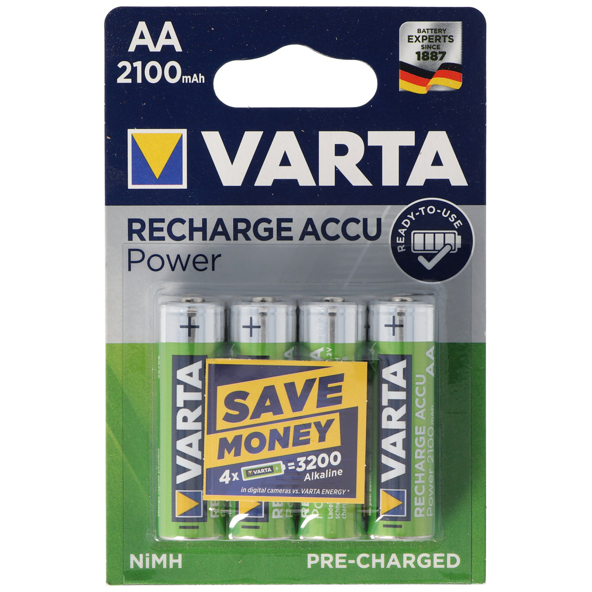 VARTA Ready2use Akku Mignon/AA 56706 4er Pack 2100mAh