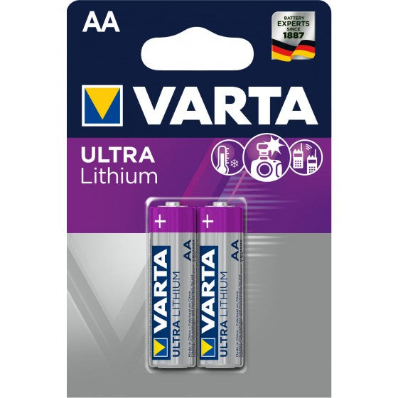Varta Lithium Batterie AA Mignon 6106 Varta Ultra Lithium 1,5V 2er Blister