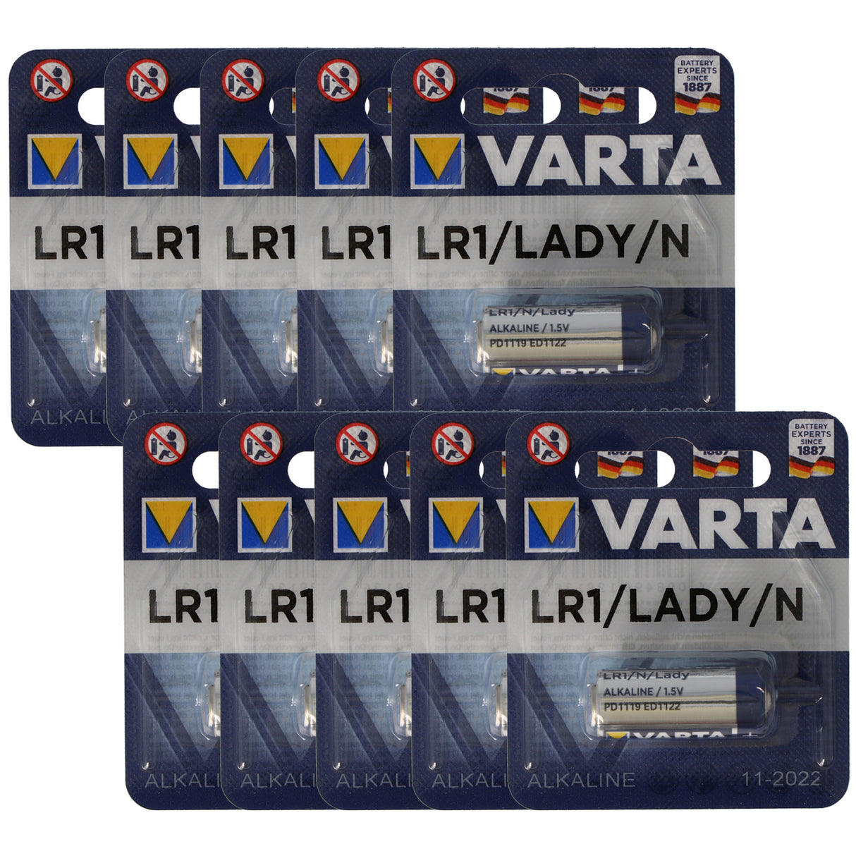 Varta 4001 High Energy 1,5V LR1 522 N AM5 10er Pack