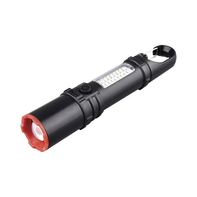 VELAMP MAGNUM Tachenlampe mit seitlichem COB-Lichtfeld (Weiß- und Rotlicht)
