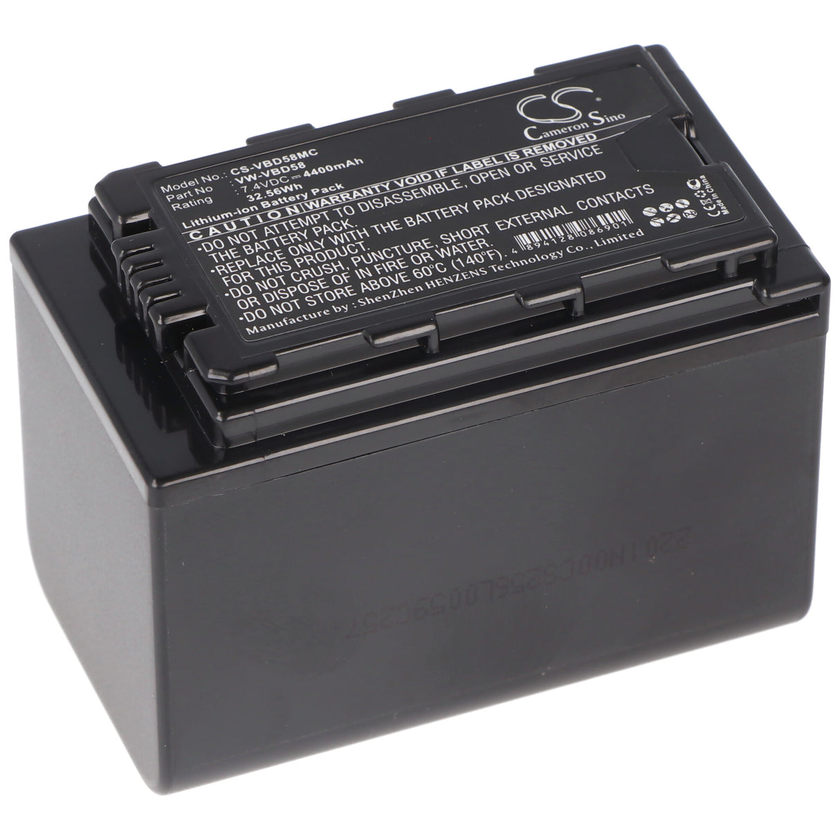 VW-VBD58 Akku für Panasonic HC-X1000 mit Akkustandanzeige VW-VBD58