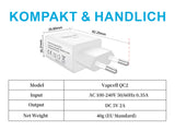 USB-Netzteil Vapcell QC2 5V - 2,1A mit 2 x USB-A Ausgang