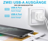 USB-Netzteil Vapcell QC2 5V - 2,1A mit 2 x USB-A Ausgang