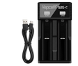 Vapcell Q2S-C USB-C Ladegerät – 2 unabhängige Schächte, 2×1A Ladestrom