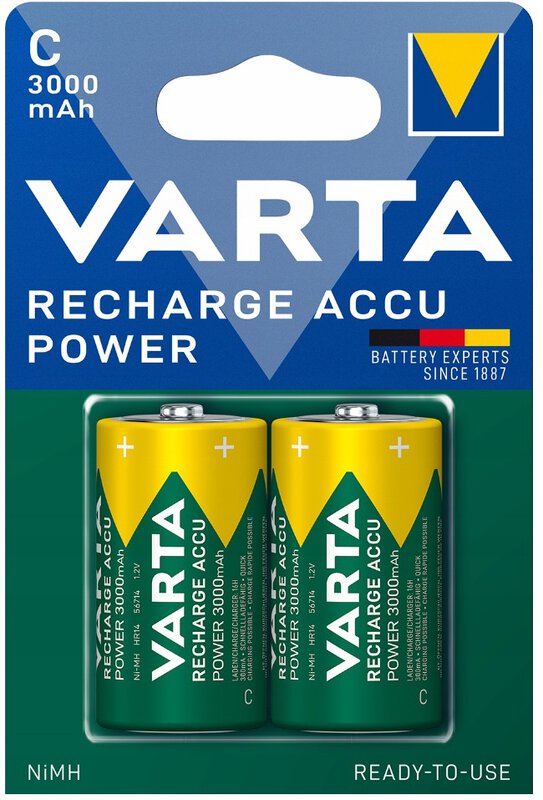 Varta Baby C HR14 Ready2Use Akku Ni-MH 1,2V/3000mAh - Blister 2 Stück