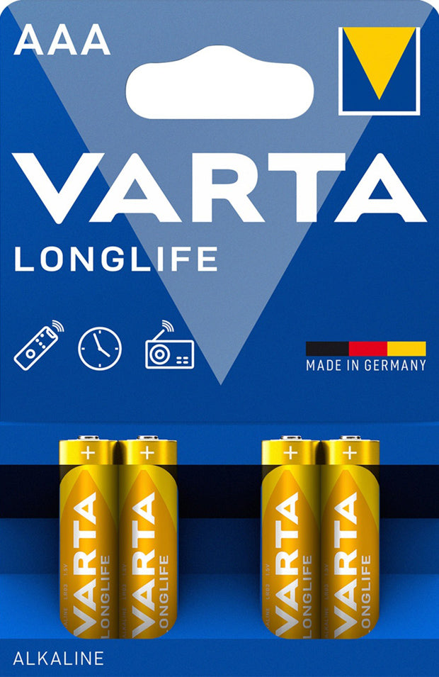 Varta LONGLIFE Micro, LR03, MN2400, 4103 1,5V Batterie AAA - 4er Blister