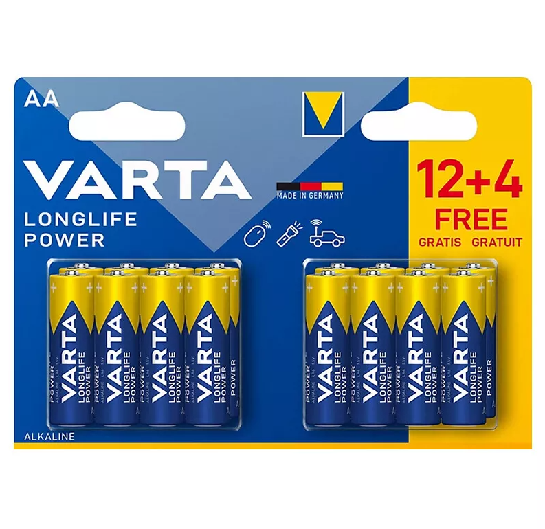 Varta 4906 LONGLIFE POWER Mignon Batterie AA - 12+4 Stück