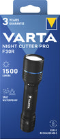 Varta LED Taschenlampe Night Cutter Pro F30R 1500lm, inkl. 1x Lithium-Ionen Akku, Retail