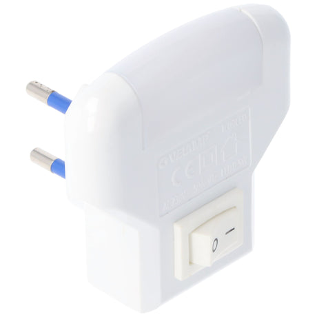 Velamp TWILIGHT, LED-Nachtlicht mit ON/OFF-Schalter, vertikale Buchse, Orientierungslicht mit 2 LEDs