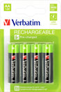 Verbatim Akku NiMH, Mignon, AA, HR06, 1.2V/2500mAh Pre-charged, Retail Blister (4-Pack)