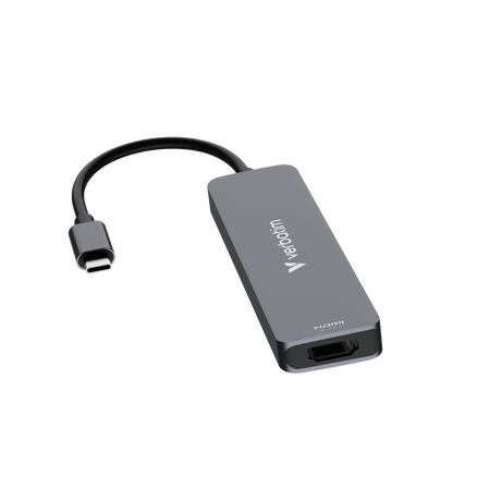 Verbatim Hub, USB-C Essentials, 6 Port mit Card Reader HDMI, 2x USB-A, 1x USB-C PD, Retail-Blister