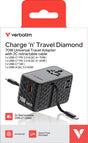 Verbatim Ladeadapter, Charge'n'Travel, GaN III, 70W, 2x USB-C Kabel integriert 1x USB-A QC, 3x USB-C PD, 100-250V, Retail