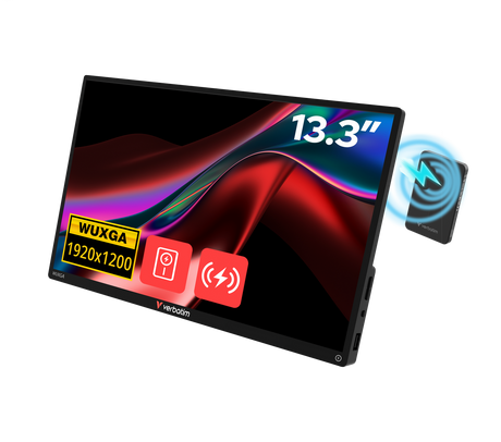 Verbatim Portable Monitor + Powerbank, 13,3'', LCD, WUXGA USB C, HDMI, IPS, 16:10, Touch, ALU, Retail