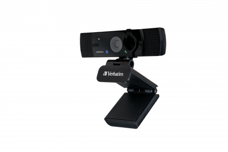 Verbatim Webcam AWC-03, 4K Ultra HD, schwarz 3840x2160, 30 FPS, USB, Privacy Shutter, Retail