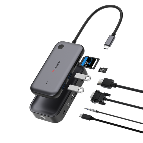 Verbatim Wireless Adapter, Share My Screen, USB-C, HDMI, Full HD Hub WDA-01, 2x USB 3.2-A, SD, microSD, Retail