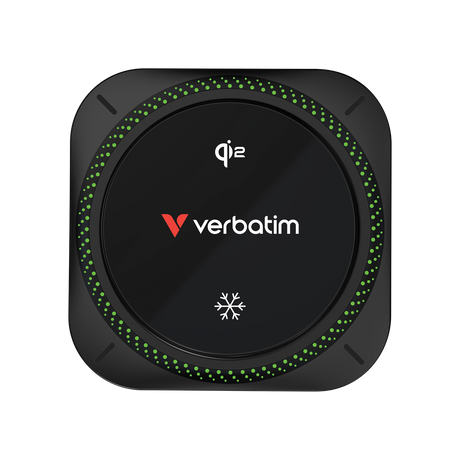 Verbatim Wireless Charger, Car, Qi2, Magnetic, RGB, CND-01 15W, USB-C Cable, 1m, Black, Retail