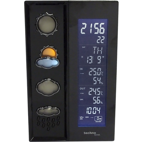 Technoline WS 6650 - Moderne Wetterstation mit farbig leuchtenden Wettersymbolen
