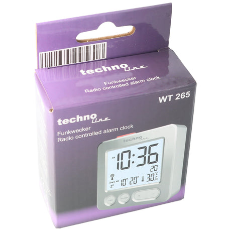 Technoline WT265 Funkwecker, Silber und super modern, handlich und überzeugend