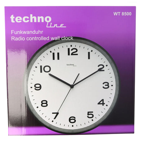 Technoline WT 8500 schwarz - Funkwanduhr