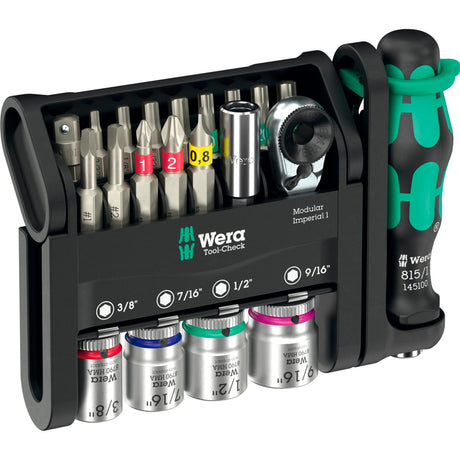 Wera Tool-Check Modular Set Imperial 1 – 21-teiliges Werkzeugset für zöllige Schraubverbindungen
