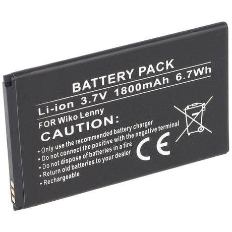 AccuCell Wiko Lenny Akku Li-Ion als Ersatz-Akku mit 1800mAh, B1510013109