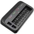 Absina X10 Akku Schnell-Ladegerät für 1-8 AA, AAA und 1-2 9V NiMH-Akku