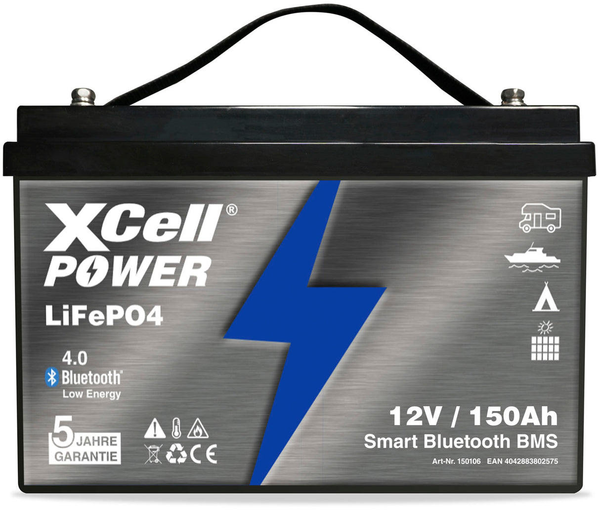 XCell LiFePO4 Smart BMS 12,8V / 150Ah Pro Ultimate inkl. 4.0 Bluetooth