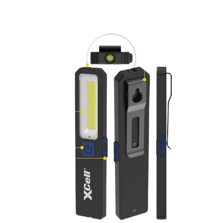 XCell Worklight SLIM, Arbeitsleuchte mit bis zu 200 Lumen, Magnet, 3 Leuchtstufen, USB-C-Ladeanschluss