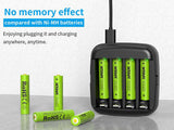 Xtar AAA 1,5V 1200mWh (ca. 750mAh) (Micro, LR03) Li-Ionen-Akku (Wiederaufladbar) mit *Indikator