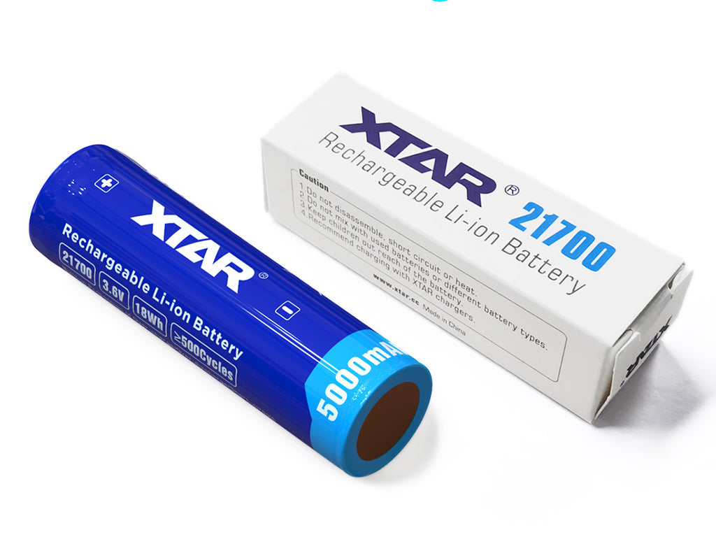 XTAR 21700 5000mAh 3,6V - 3,7V Li-Ion-Akku elektronisch geschützt