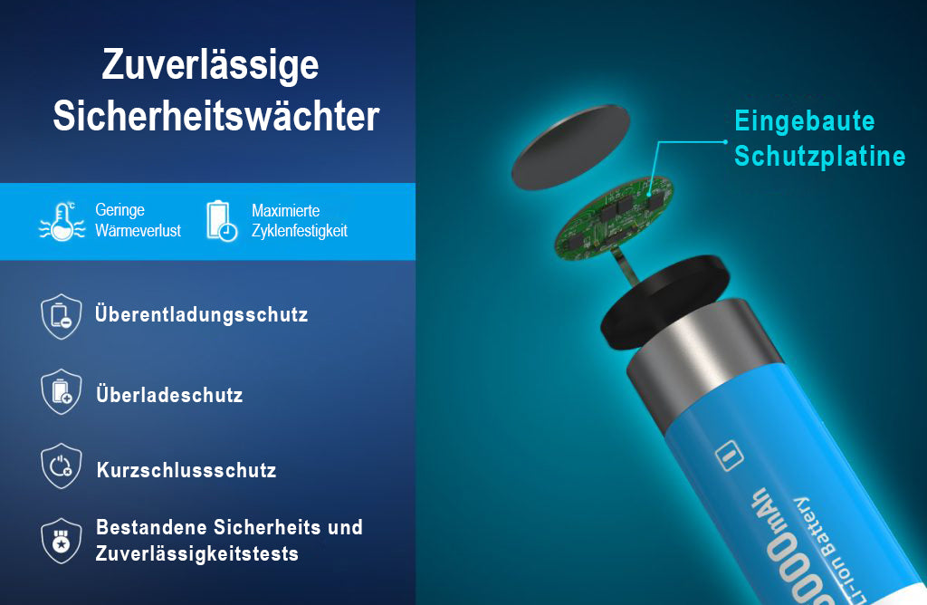 XTAR 21700 6000mAh 3,7V Li-Ion-Akku elektronisch geschützt