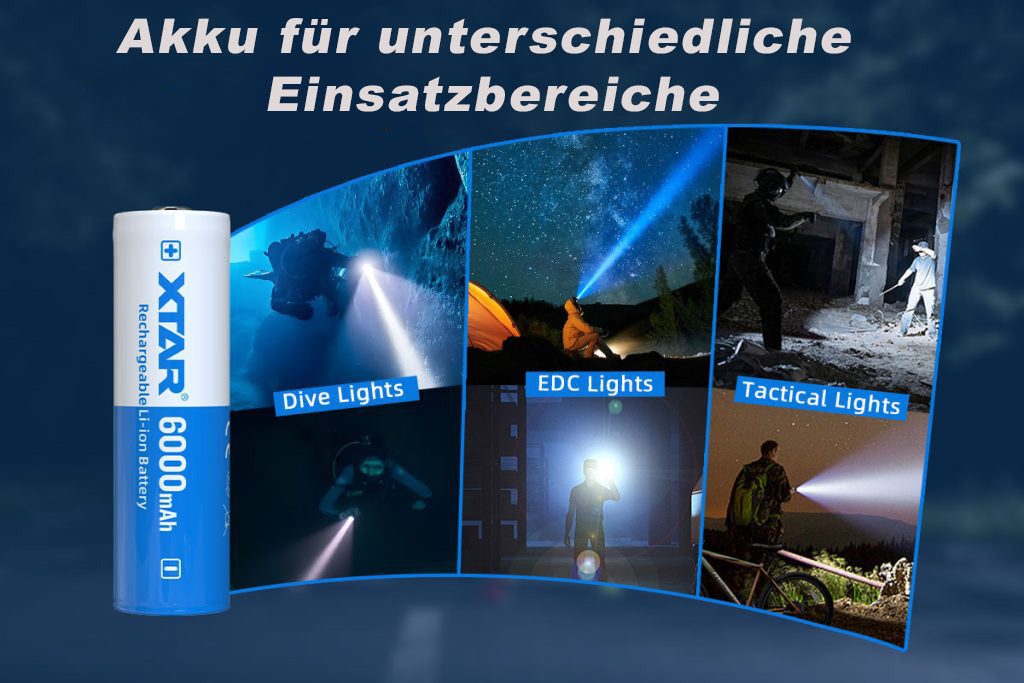 XTAR 21700 6000mAh 3,7V Li-Ion-Akku elektronisch geschützt