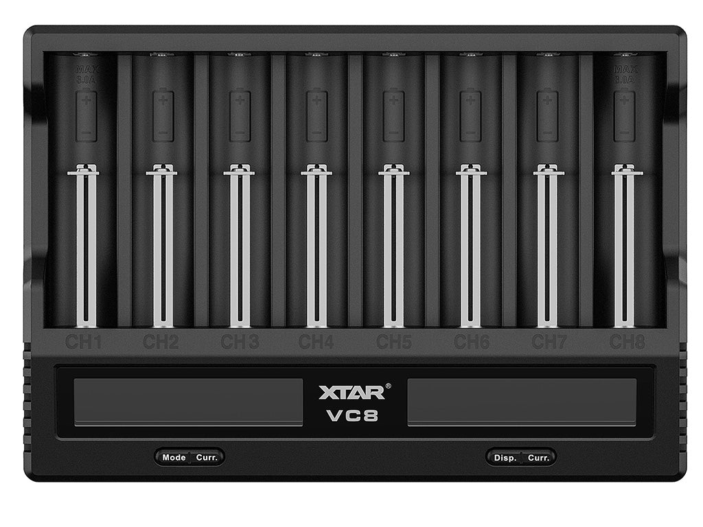 Xtar VC8 - Ladegerät für Li-Ion 3,6V - 3,7V und NIMH 1,2V Akkus
