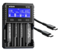 Xtar VX4 – Universelles Analyse Ladegerät für 1,5V; 3,6 - 3,7V Li-Ion; 3,2V LiFePO4 & 1,2V Ni-MH Akkus