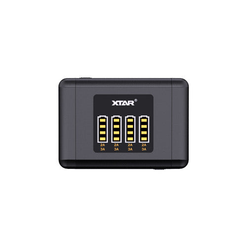 Xtar SN4 Ladegerät für Kamera Akkus + NP-F550-F970 SONY Ladeschale