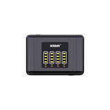 Xtar SN4 Ladegerät für Kamera Akkus + NP-F550-F970 SONY Ladeschale