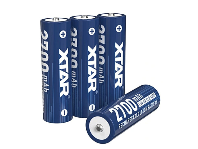 XTAR 1,5V AA CLR 4300 Li-Ion Akku – 4er-Set | 2700 mAh Konstante Spannung & Akkuwechselanzeige