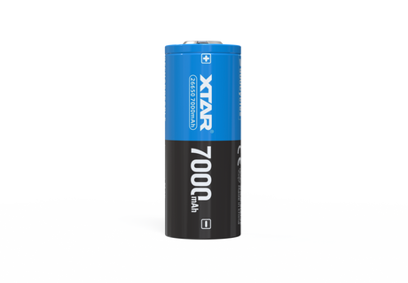 XTAR 26650 - 7000mAh, 3,6V - 3,7V Li-Ion-Akku PCB geschützt Max Power 10A