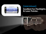 Xtar 16340 (LIR123A) - 650mAh 3,6V - 3,7V Li-Ion-Akku geschützt