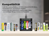 Xtar L4 – Ladegerät, incl. AA (Mignon) LR6 1,5V Li-Ion Akkus mit Akku-Wechselanzeige