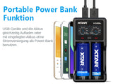Xtar VC2SL - Ladegerät für Li-Ion und NIMH Akkus inkl. USB-Kabel